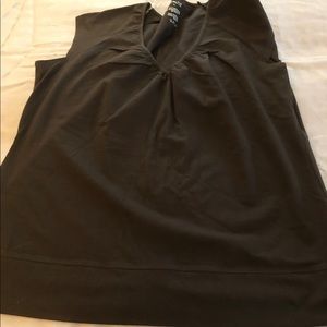 Bandolino brown sleeveless top, wide band bottom